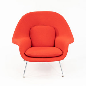 2010 Full Size Womb Chair, model 70L by Eero Saarinen for Knoll in Crimson Boucle Fabric