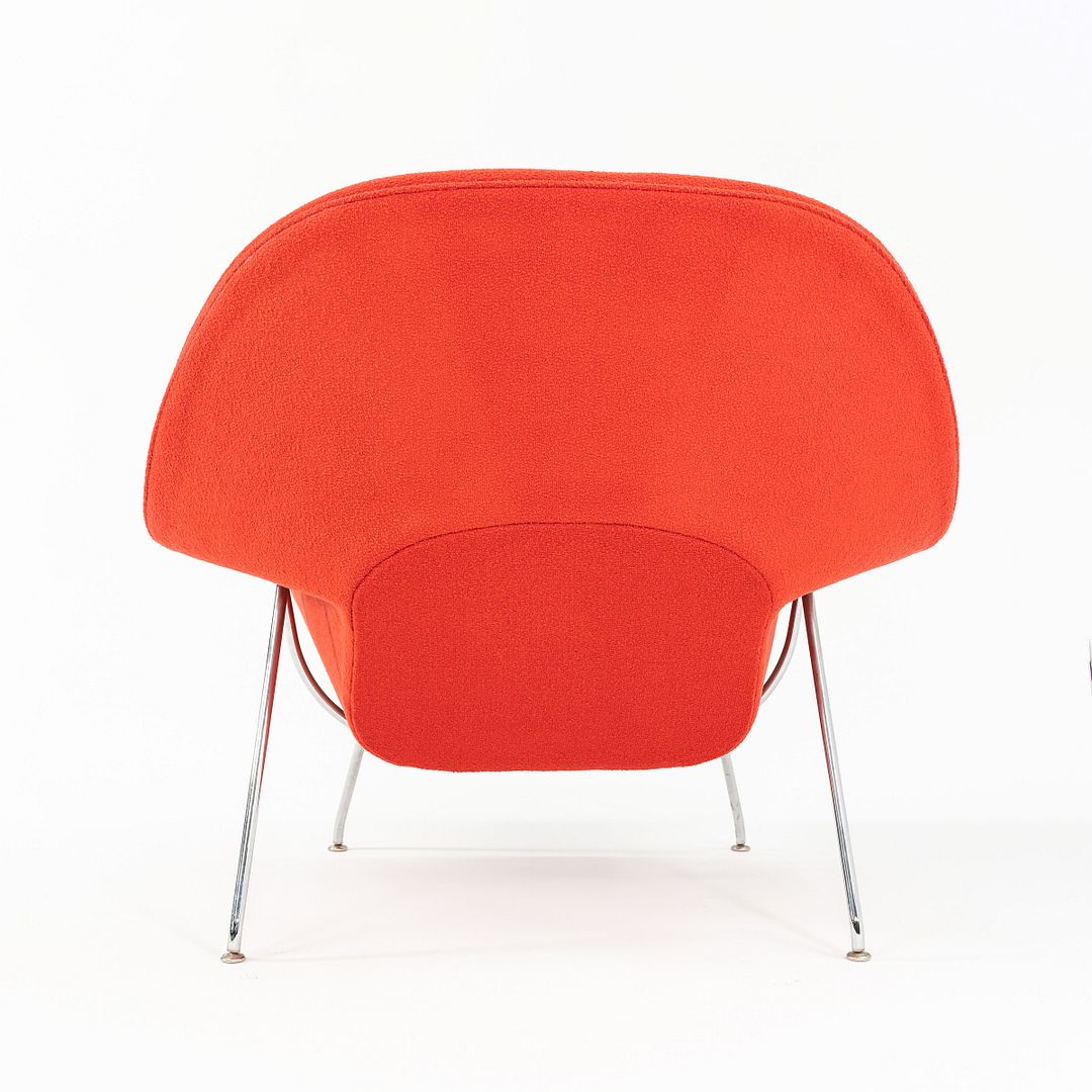 2010 Full Size Womb Chair, model 70L by Eero Saarinen for Knoll in Crimson Boucle Fabric