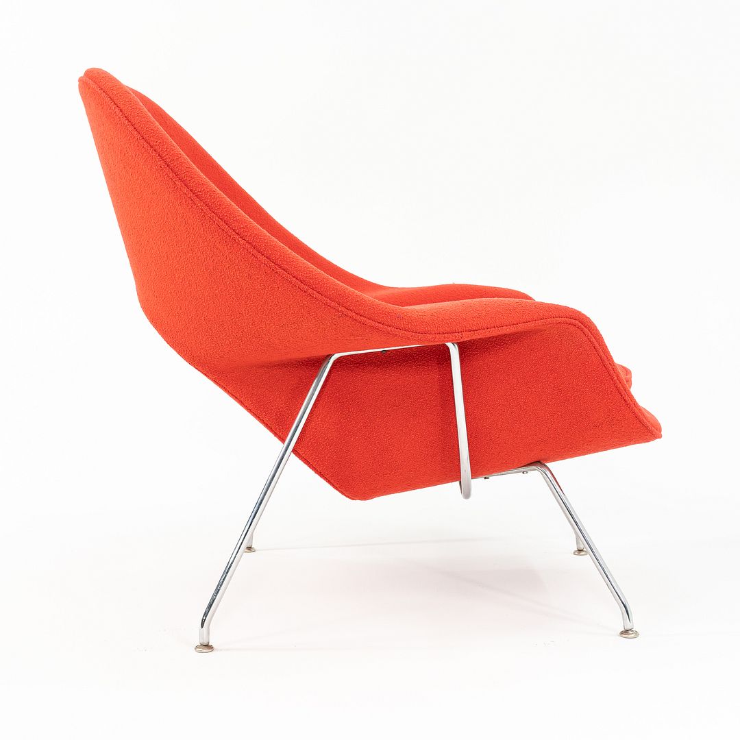 2010 Full Size Womb Chair, model 70L by Eero Saarinen for Knoll in Crimson Boucle Fabric