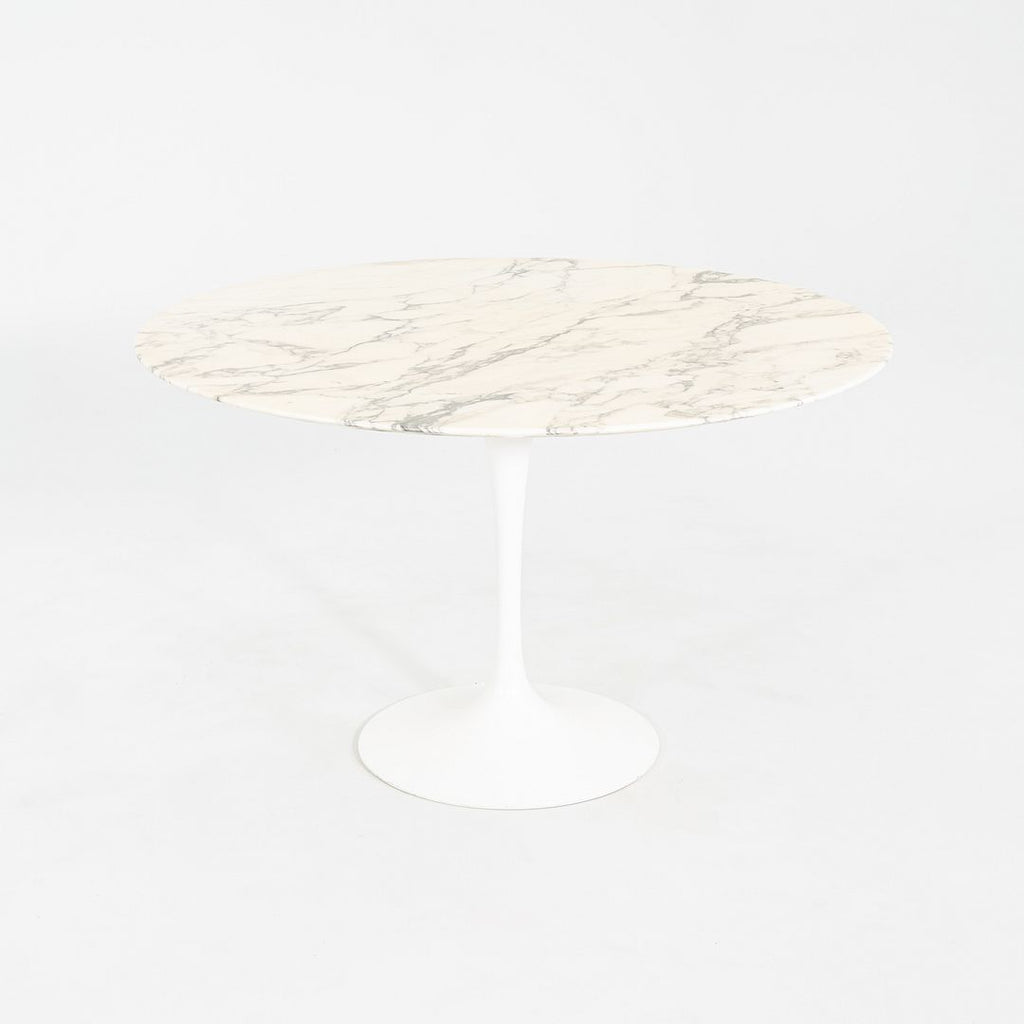 2006 Eero Saarinen for Knoll 47" Tulip Dining Table in Arabescato Marble