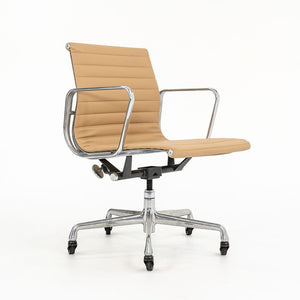 2010s Eames Aluminum Group Management Desk Chair by Ray and Charles Eames for Herman Miller in Tan Leather