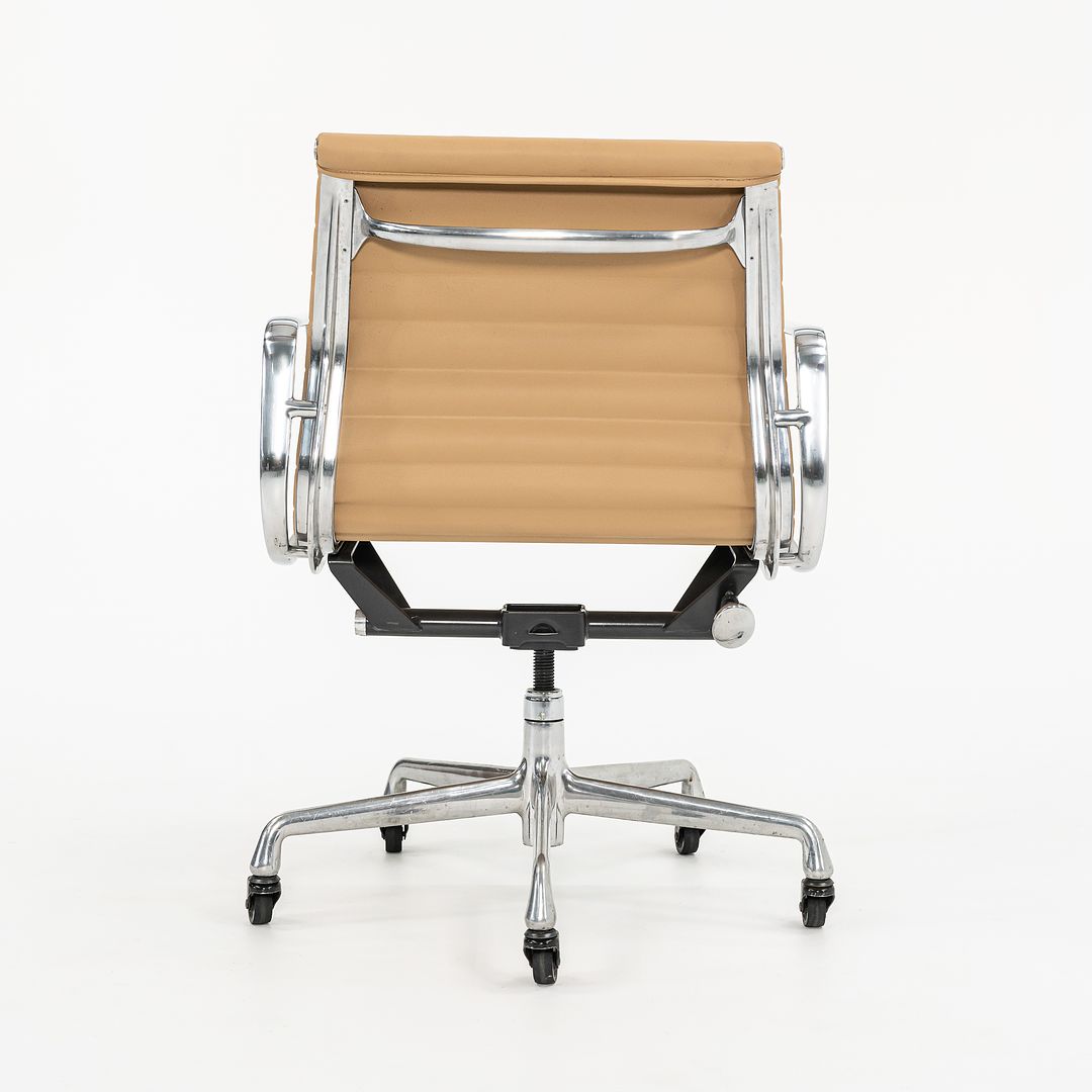 2010s Eames Aluminum Group Management Desk Chair by Ray and Charles Eames for Herman Miller in Tan Leather