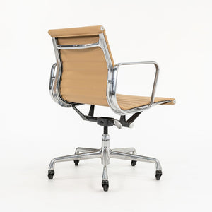 2010s Eames Aluminum Group Management Desk Chair by Ray and Charles Eames for Herman Miller in Tan Leather