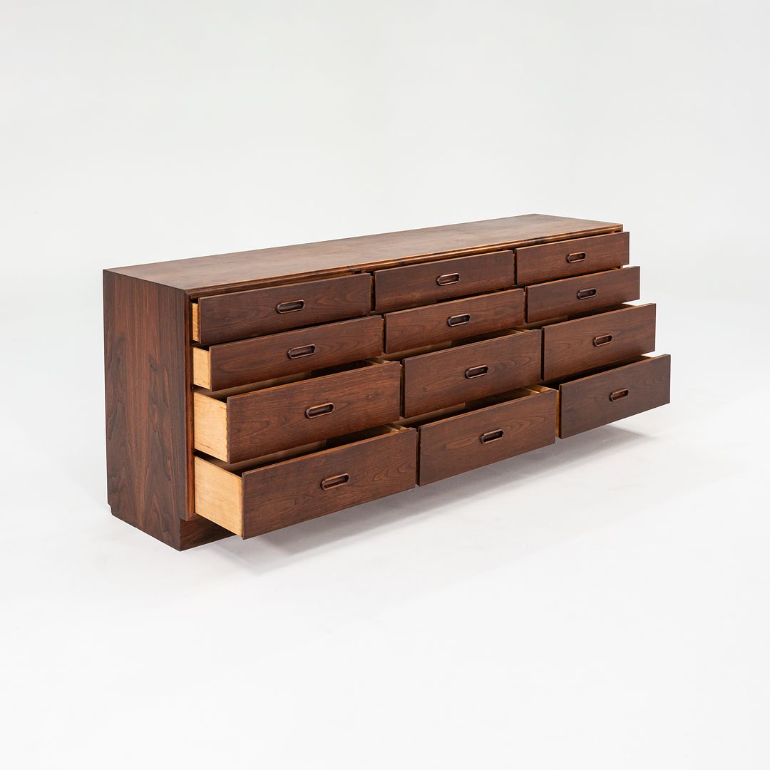 1960s 12-Drawer Dresser Cabinet by Jack Cartwright for Founders in Walnut