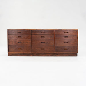 1960s 12-Drawer Dresser Cabinet by Jack Cartwright for Founders in Walnut