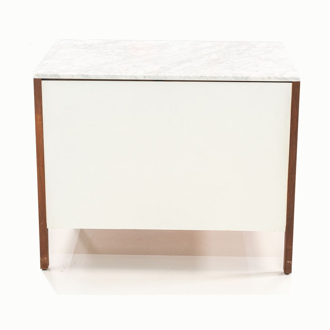 1960s Florence Knoll 3-Drawer Dresser Cabinet in Walnut with Marble Top 2x Available