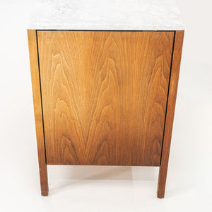 1960s Florence Knoll 3-Drawer Dresser Cabinet in Walnut with Marble Top 2x Available