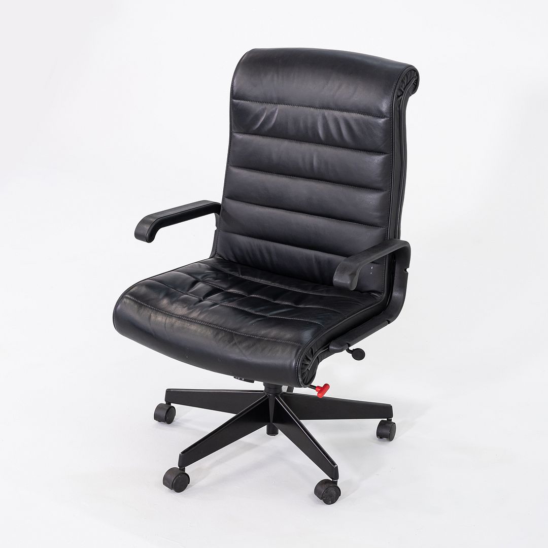 C. 2006 Richard Sapper for Knoll Executive Desk Chair in Black Leather 2x Available