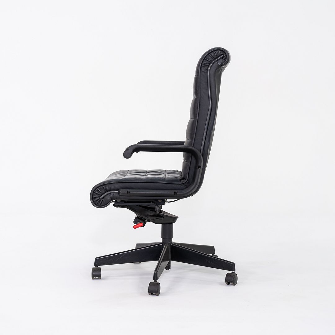 C. 2006 Richard Sapper for Knoll Executive Desk Chair in Black Leather 2x Available