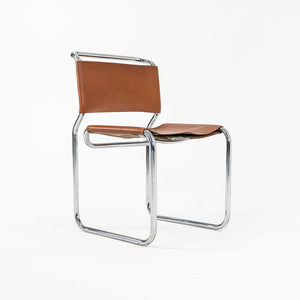 1970s CH66 Chairs by Nicos Zographos for General Fireproofing Co. in Cognac Leather