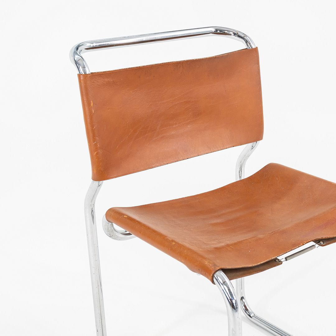 1970s CH66 Chairs by Nicos Zographos for General Fireproofing Co. in Cognac Leather