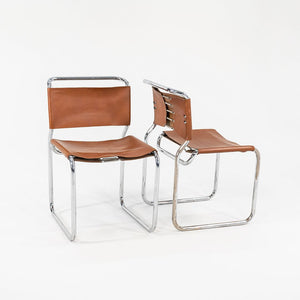 1970s CH66 Chairs by Nicos Zographos for General Fireproofing Co. in Cognac Leather