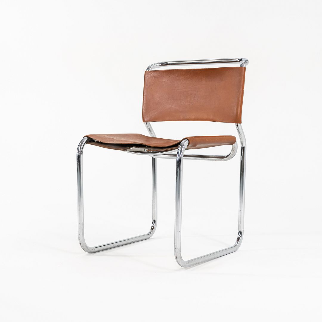 1970s CH66 Chairs by Nicos Zographos for General Fireproofing Co. in Cognac Leather