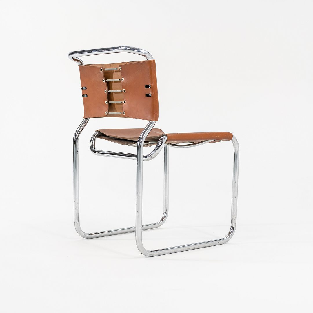 1970s CH66 Chairs by Nicos Zographos for General Fireproofing Co. in Cognac Leather