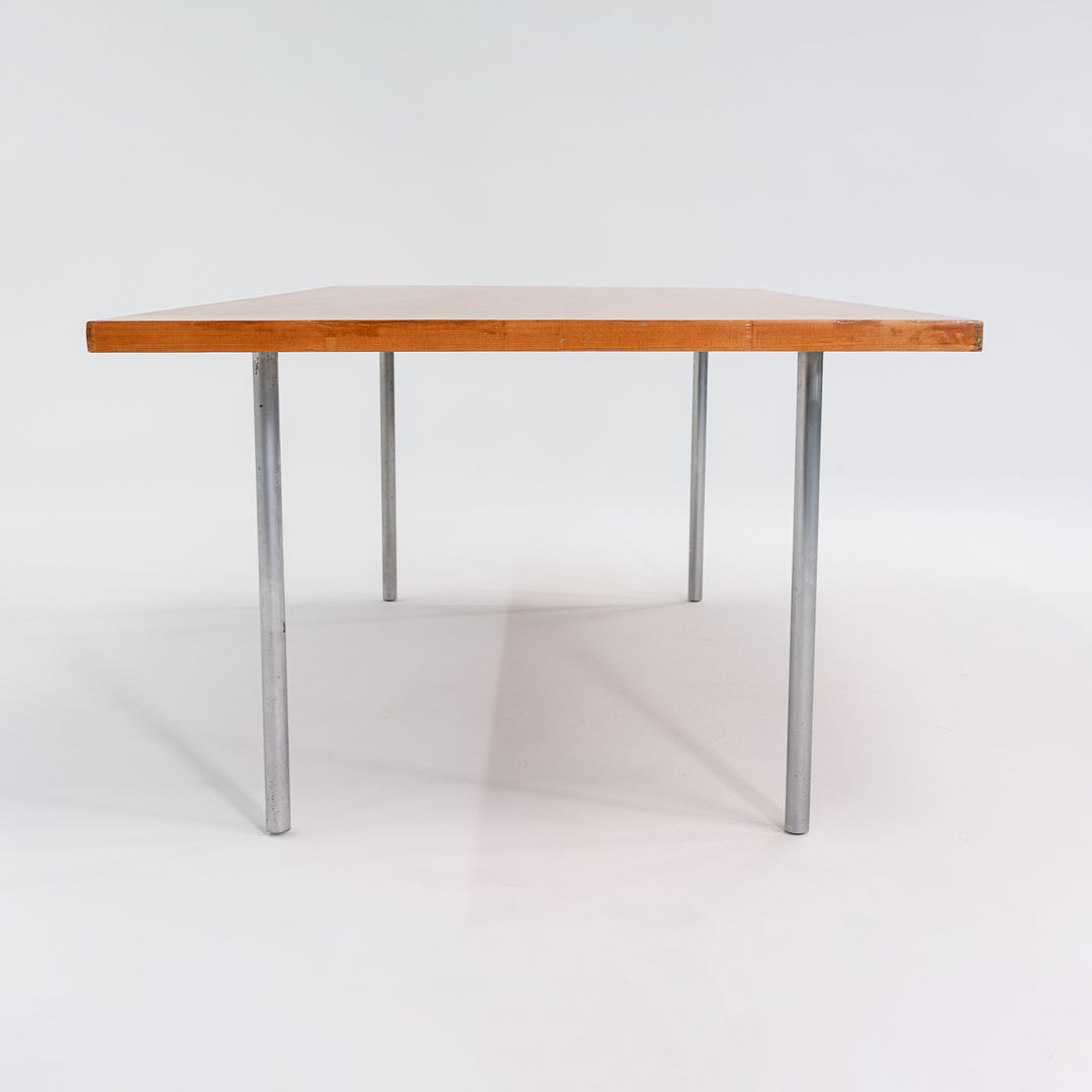 1960s PK41 Rectangular Dining Table by Poul Kjaerholm for E. Kold Christensen in Oregon Pine and Chromed Steel #2