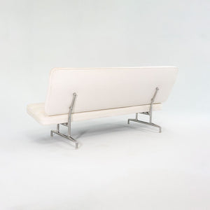 1964 Eames 3473 Sofa by Charles and Ray Eames for Herman Miller in White Naugahyde #1