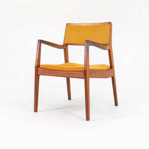 1960s Set of Twelve Risom Dining Chairs, Model C-140 by Jens Risom Designs in Walnut with Original Fabric