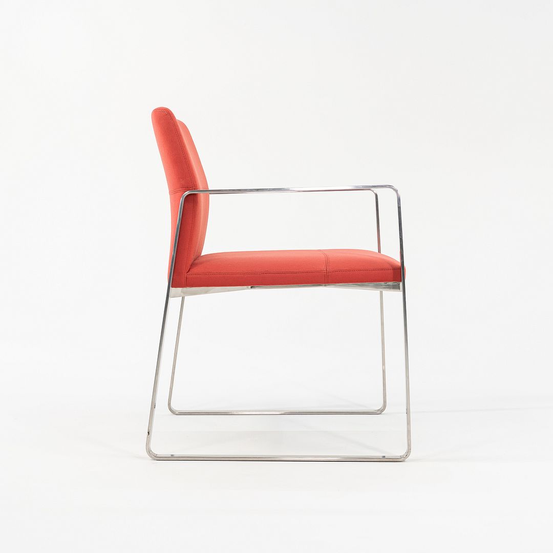 2008 Celon Arm Chair, Model 1526 by Lievore Altherr Molina for Bernhardt Design in Red Fabric Sets Available