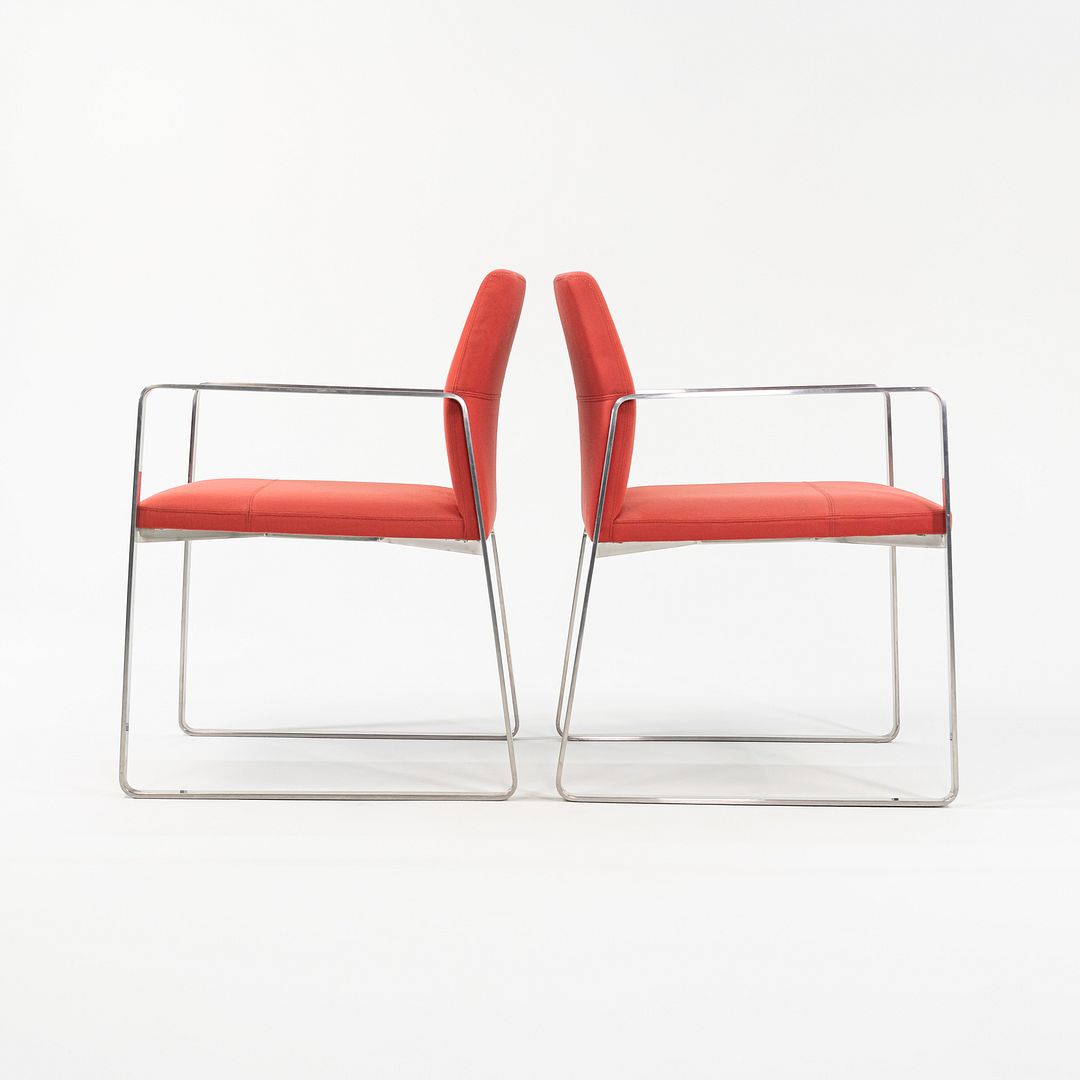 2008 Celon Arm Chair, Model 1526 by Lievore Altherr Molina for Bernhardt Design in Red Fabric Sets Available