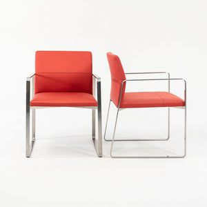 2008 Celon Arm Chair, Model 1526 by Lievore Altherr Molina for Bernhardt Design in Red Fabric Sets Available