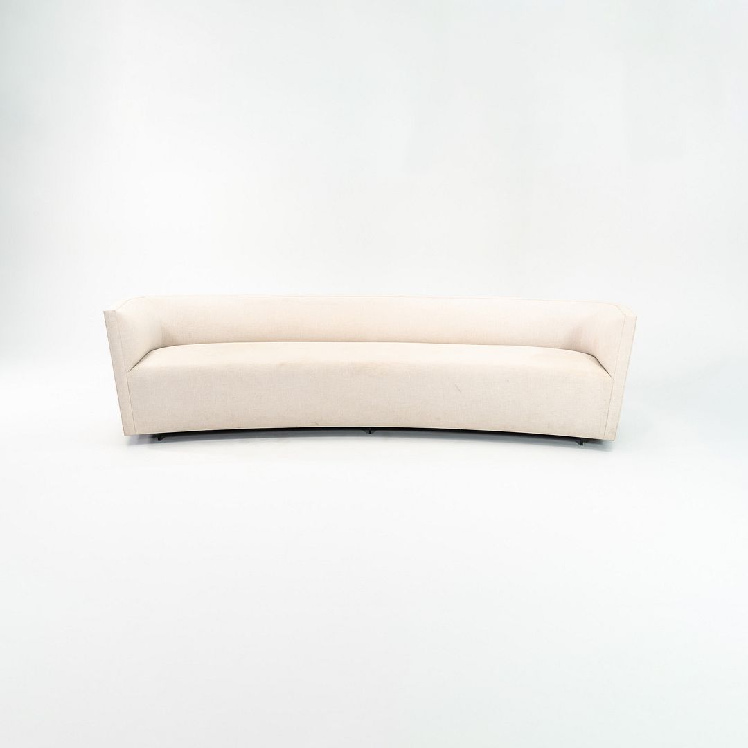 2020 Custom Sculptural Sofa in Off-White Linen-Like Fabric