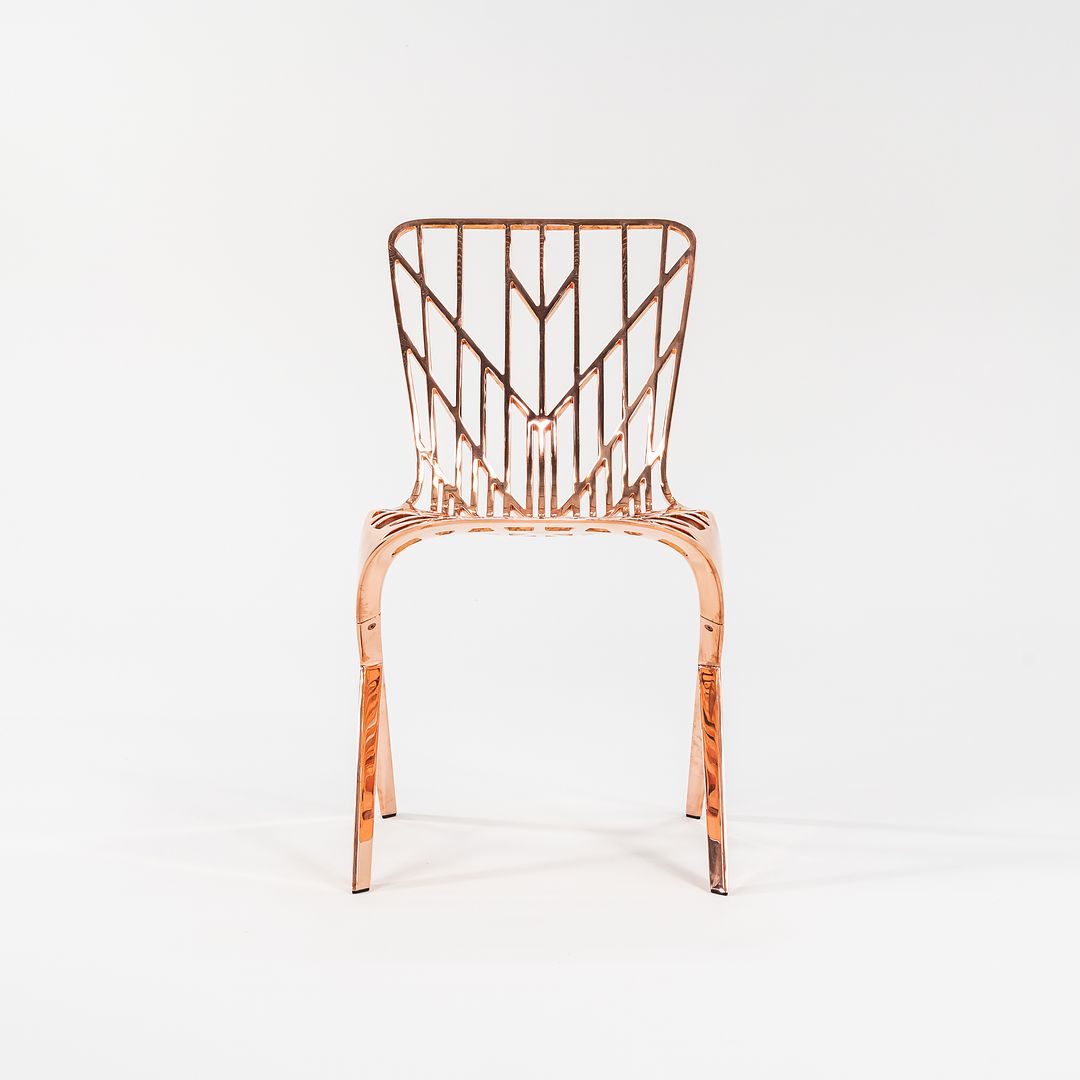 SOLD 2023 Knoll Washington Skeleton Chair by Sir David Adjaye for Knoll in Copper