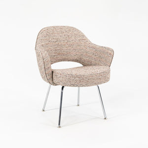 2022 Saarinen Executive Armchair with Tubular Steel Legs, Model 71A by Eero Saarinen for Knoll in Fabric Upholstery