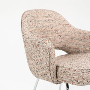 2022 Saarinen Executive Armchair with Tubular Steel Legs, Model 71A by Eero Saarinen for Knoll in Fabric Upholstery