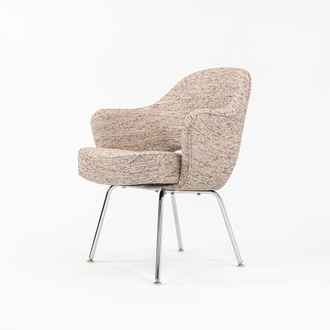 2022 Saarinen Executive Armchair with Tubular Steel Legs, Model 71A by Eero Saarinen for Knoll in Fabric Upholstery