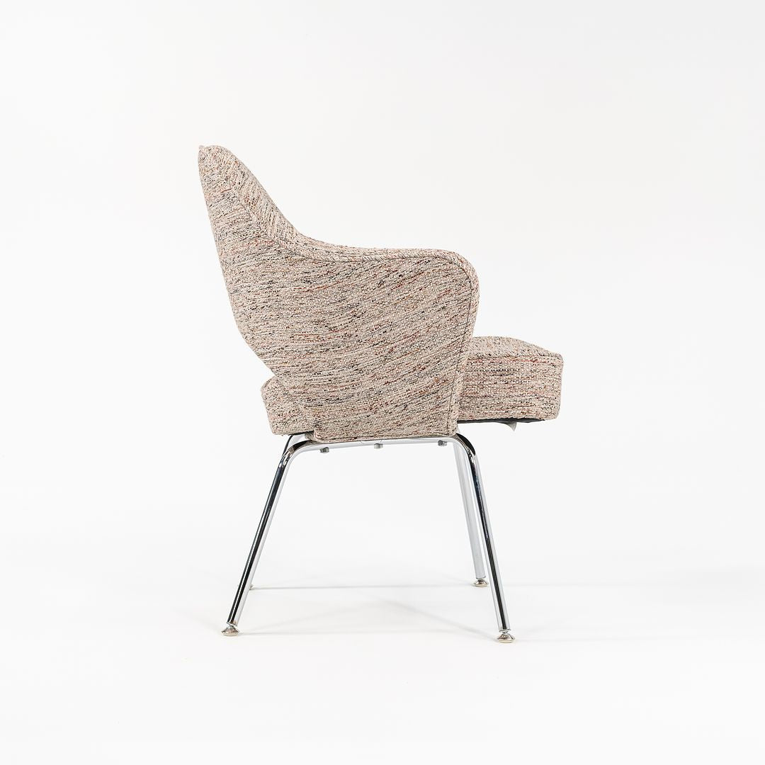 2022 Saarinen Executive Armchair with Tubular Steel Legs, Model 71A by Eero Saarinen for Knoll in Fabric Upholstery