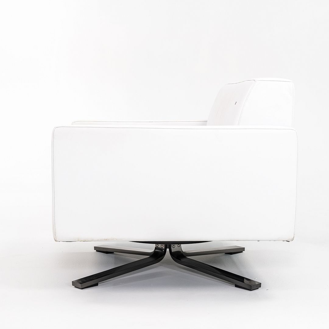 2010 Kennedee Swivel Lounge Chair by Jean-Marie Massaud for Poltrona Frau in White Leather