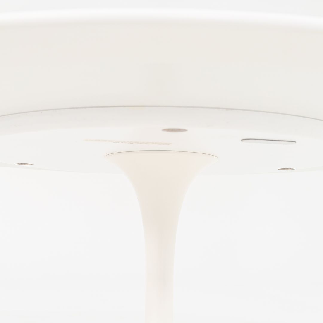 2016 Pedestal Coffee Table, Model 162TR by Eero Saarinen for Knoll in White Laminate