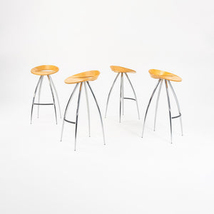 2000s Set of 4 Lyra Bar Stools by Design Group Italia for Magis in Beech