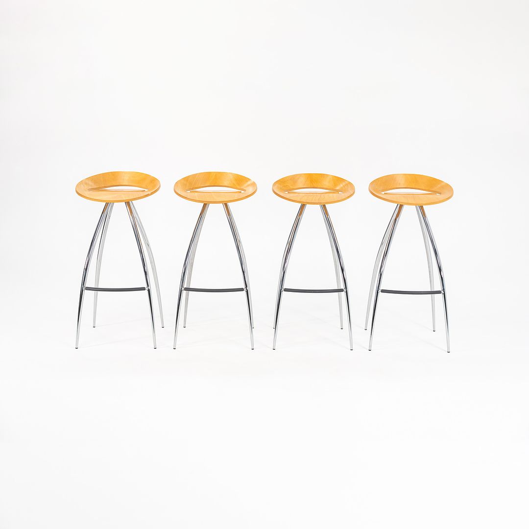 2000s Set of 4 Lyra Bar Stools by Design Group Italia for Magis in Beech