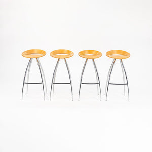 2000s Set of 4 Lyra Bar Stools by Design Group Italia for Magis in Beech