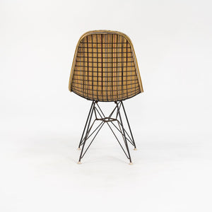 1960s Pair of DKR-1 Chair by Ray and Charles Eames for Herman Miller with Rare Millerstripe Fabric by Alexander Girard