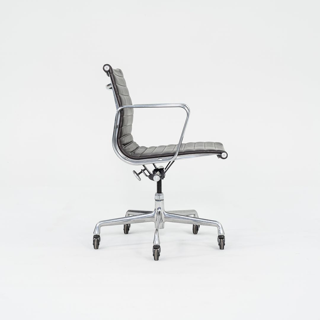 2012 Management Desk Chair, Model EA335 by Ray and Charles Eames for Herman Miller in Brown Leather 12+ Available