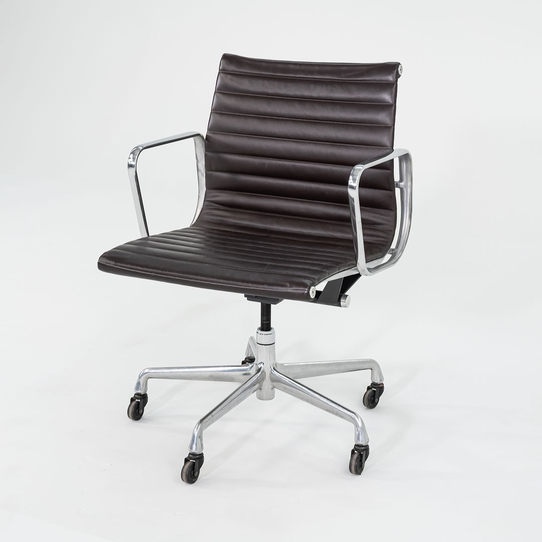 2012 Management Desk Chair, Model EA335 by Ray and Charles Eames for Herman Miller in Brown Leather 12+ Available