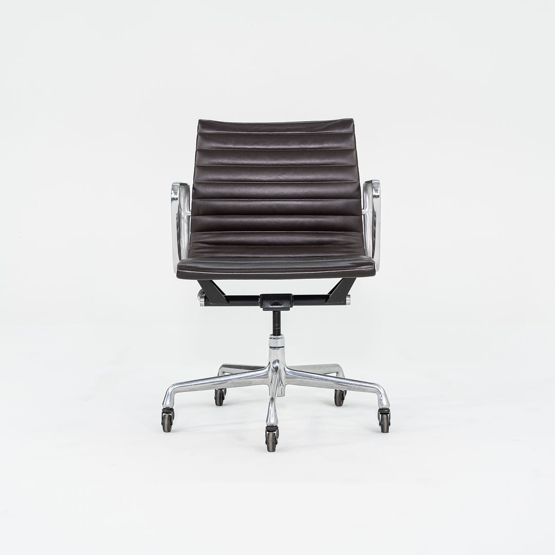 2012 Management Desk Chair, Model EA335 by Ray and Charles Eames for Herman Miller in Brown Leather 12+ Available