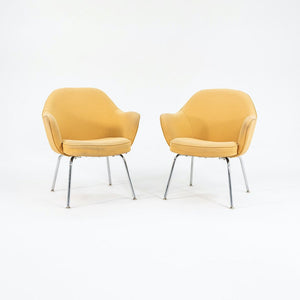 1960s Pair of Executive Armchairs, Model 68 UPC by Eero Saarinen for Knoll in Yellow Fabric