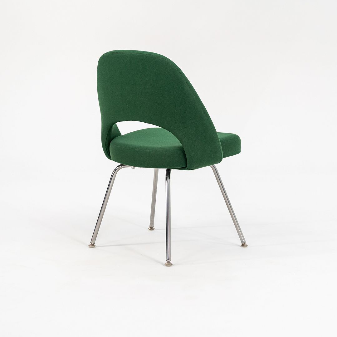 SOLD 1999 Saarinen Executive Side Chair, Model 72C by Eero Saarinen for Knoll in Green Fabric, Sets Available