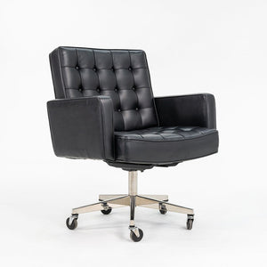 1979 Cafiero Executive Desk Chair, Model 187 DSBS by Vincent Cafiero for Knoll in Black Leather