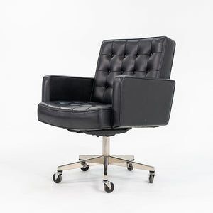 1979 Cafiero Executive Desk Chair, Model 187 DSBS by Vincent Cafiero for Knoll in Black Leather