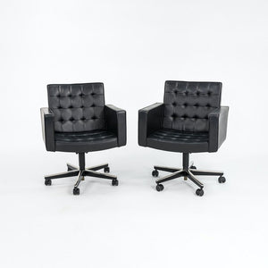 2004 Cafiero Executive Desk Chair, Model 180 SPS by Vincent Cafiero for Knoll in Black Leather, 9x Available