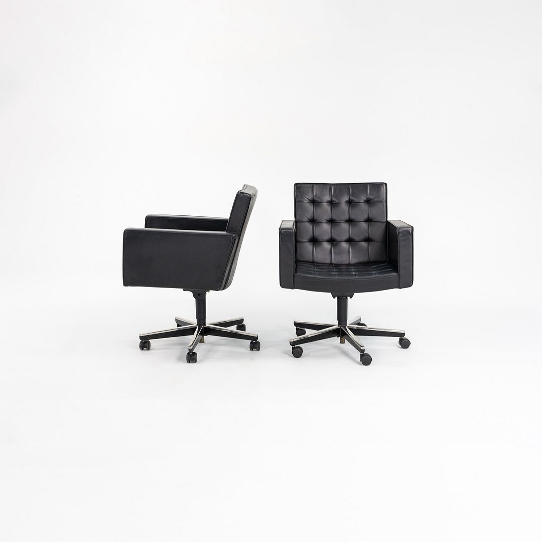 2004 Cafiero Executive Desk Chair, Model 180 SPS by Vincent Cafiero for Knoll in Black Leather, 9x Available