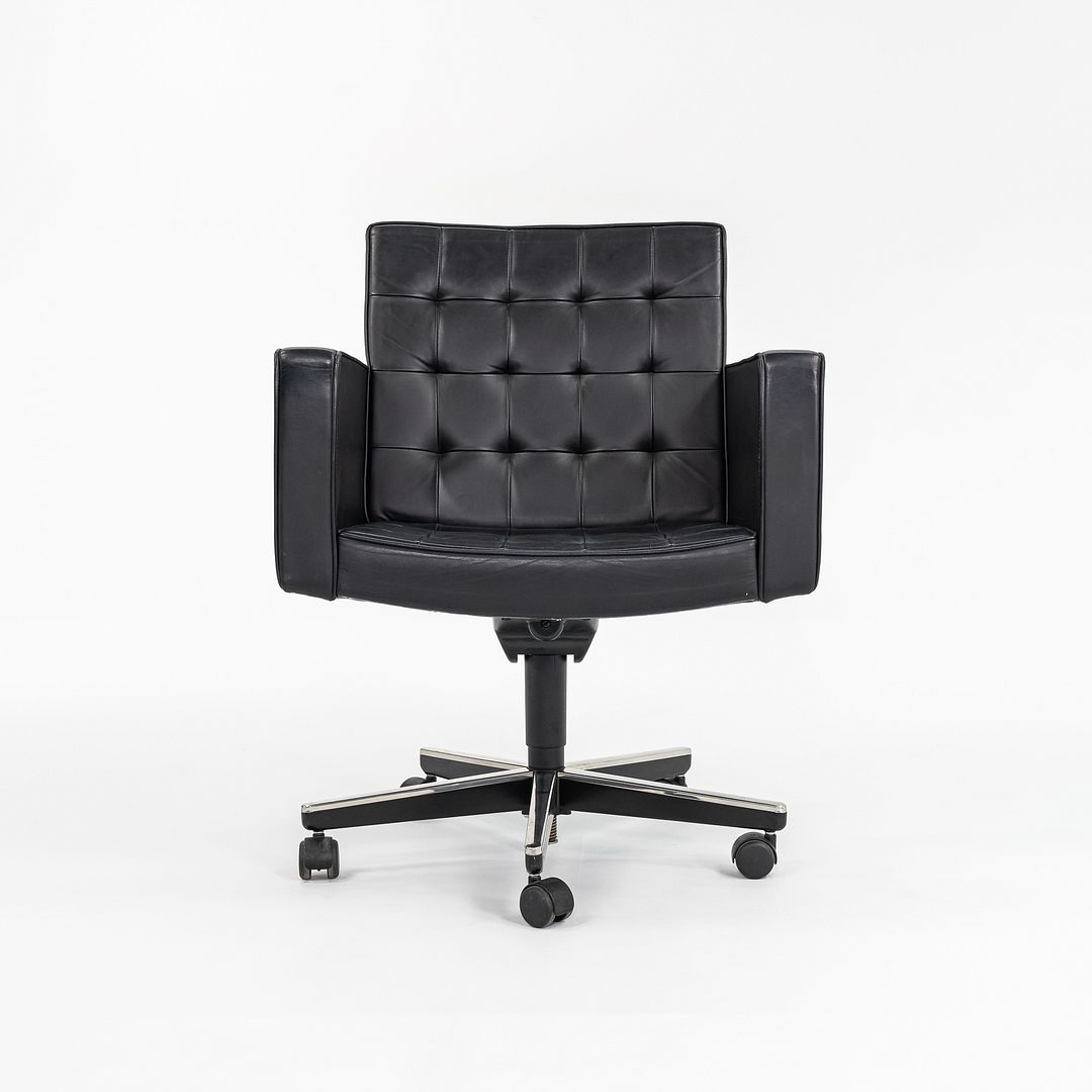 2004 Cafiero Executive Desk Chair, Model 180 SPS by Vincent Cafiero for Knoll in Black Leather, 9x Available