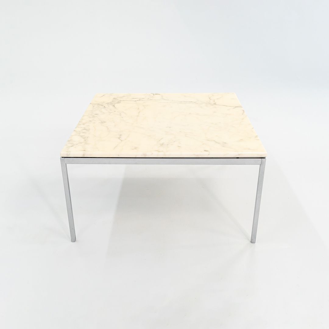 2000 Florence Knoll Coffee Table, Model 2518MC in Marble with Chrome Legs