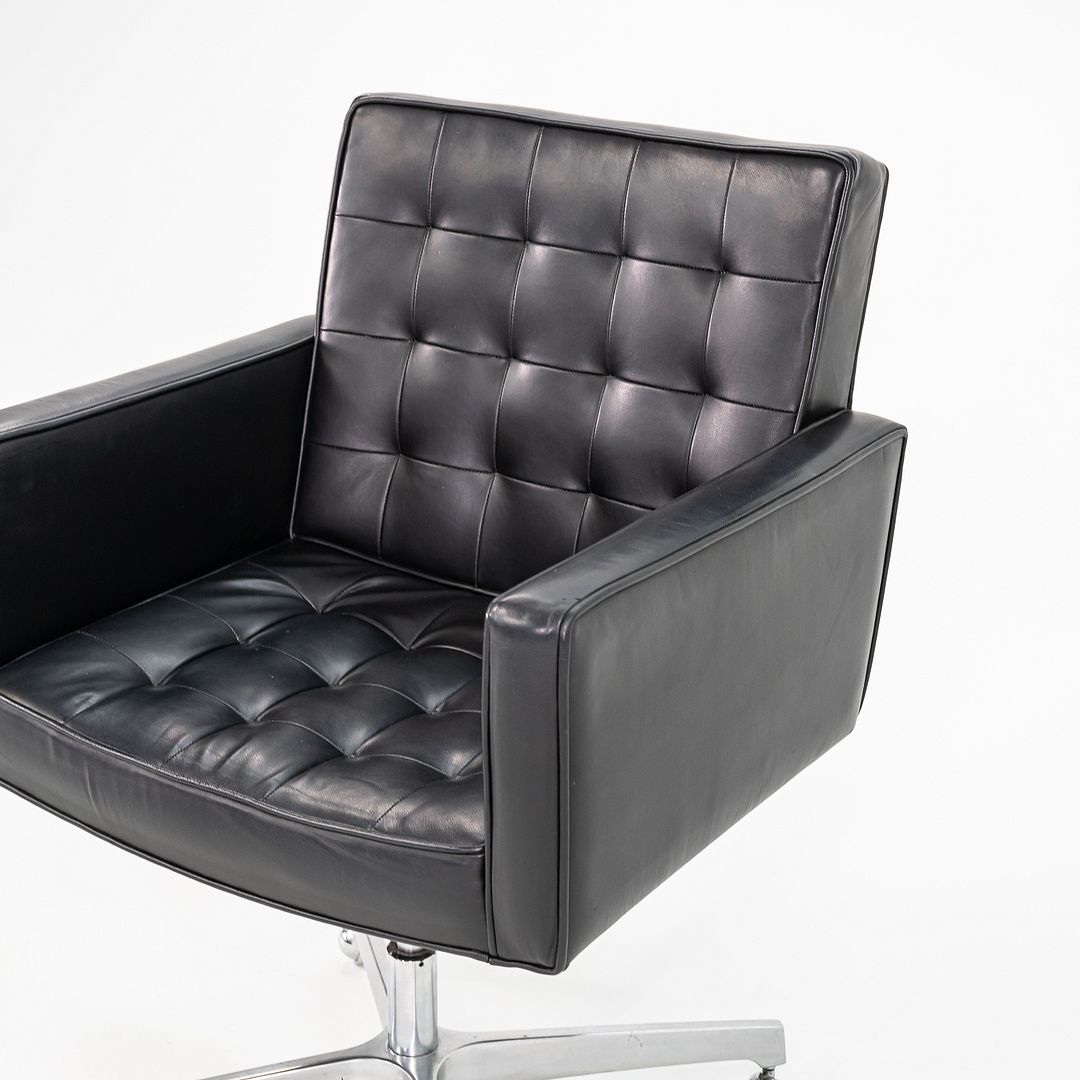 1970s Executive Desk Chair, Model 187 by Vincent Cafiero for Knoll in Black Leather