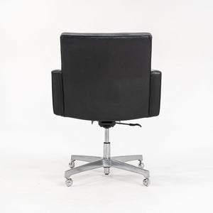 1970s Executive Desk Chair, Model 187 by Vincent Cafiero for Knoll in Black Leather