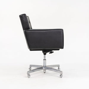 1970s Executive Desk Chair, Model 187 by Vincent Cafiero for Knoll in Black Leather